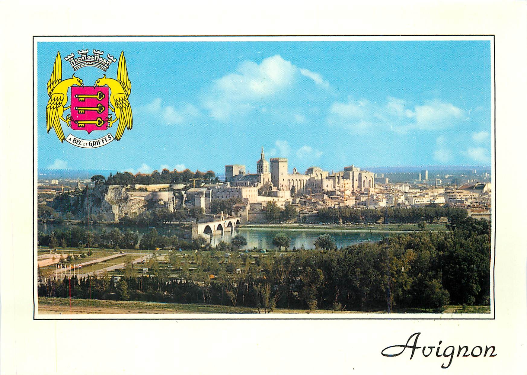 CPM Avignon Vaucluse La cite papale vue de la Tour Philippe le Bel a Villeneuve les Avignon 