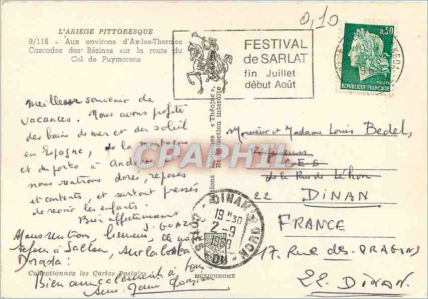 Cascades des Bézines — Ariege — Éditions IRIS — Verso