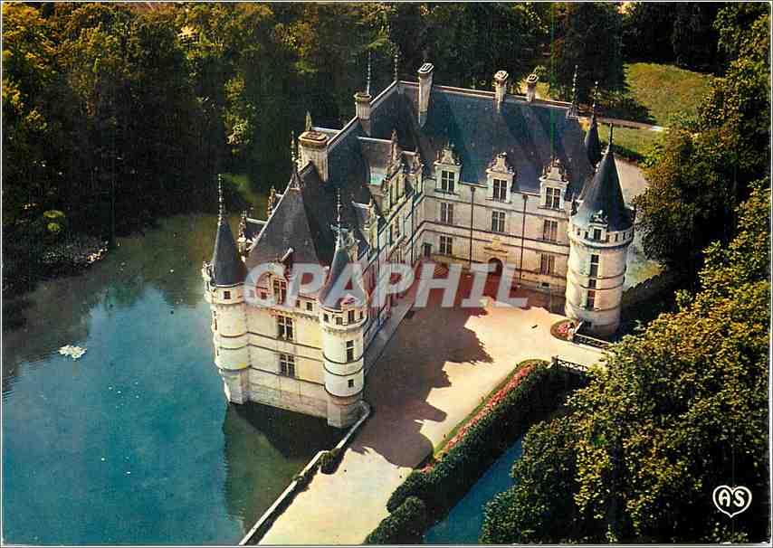 CPM Azay le Rideau I et L Contre jour sur le Chateau 
