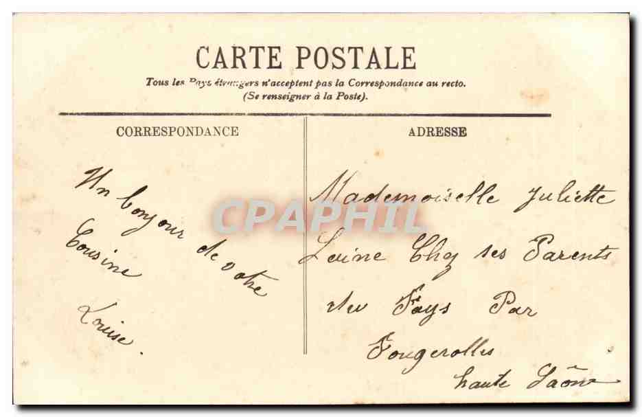 Vosges- Saint-Etienne- Vue sur la Moselle -CPA — Rückseite