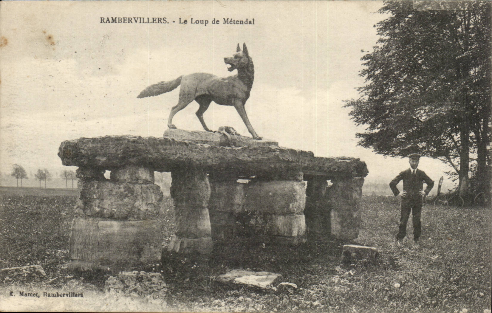 (Vosges) Rambervillers- Le Loup de Metendal -CPA Wolf