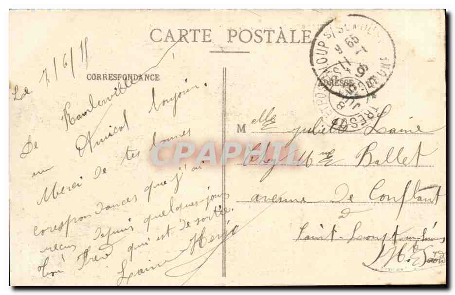 (Vosges) Rambervillers- Le Loup de Metendal -CPA Wolf — Rückseite