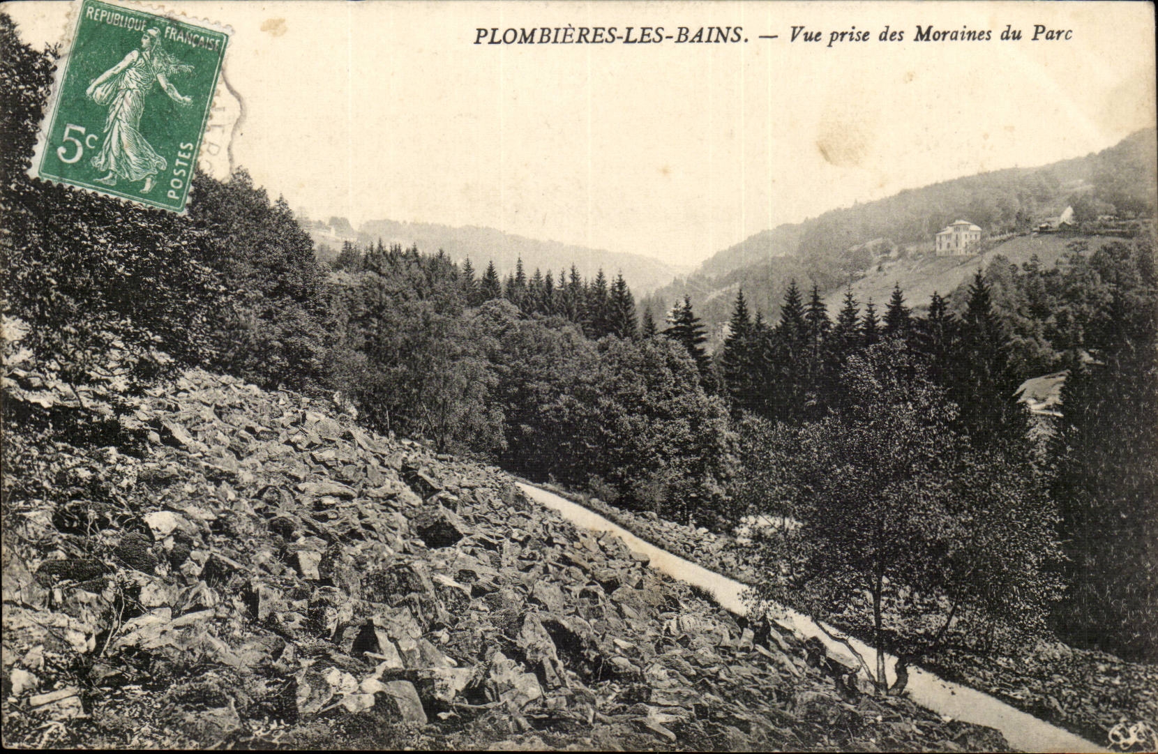 (Vosges) Plombieres-Les-Bains- Vue prise sur des Moraines du Parc