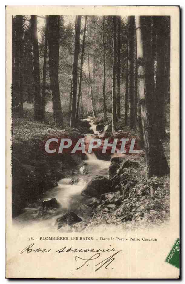 Plombieres les Bains CPA Dans le parc Petite cascade