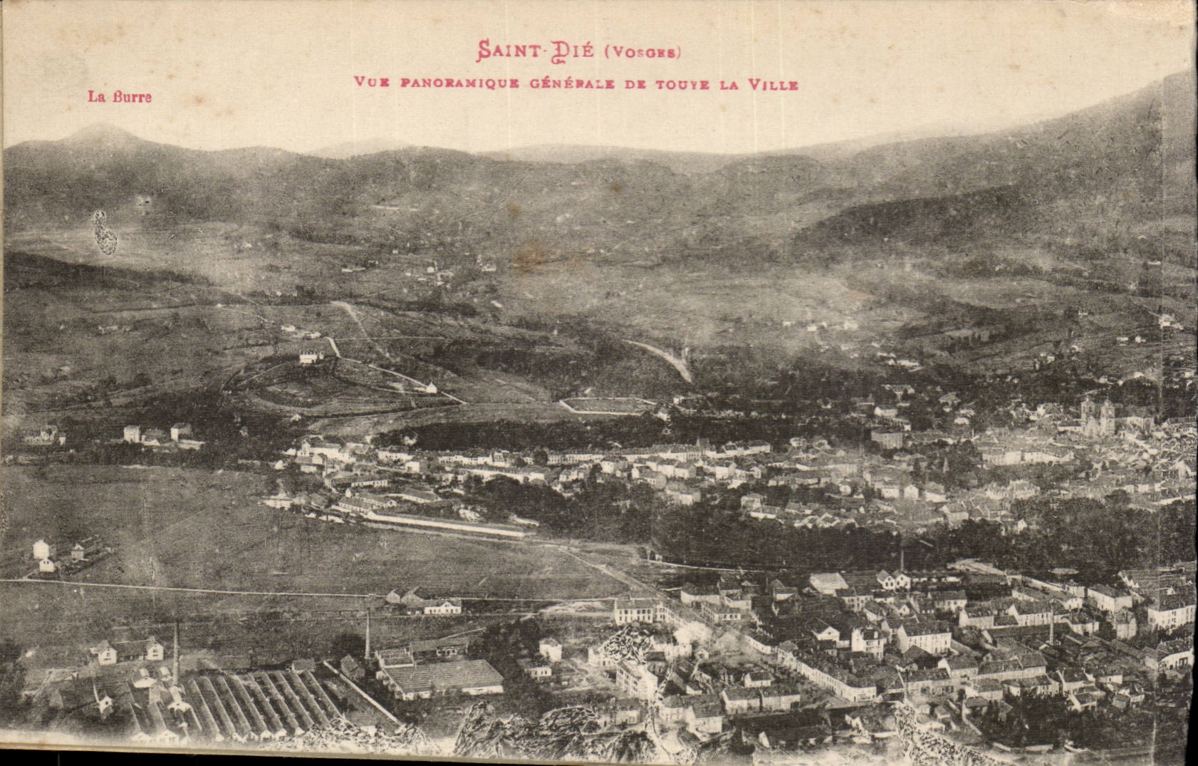 Saint Die CPA Vue panoramique generale de toute la ville (GRaND FORMAt peu courant)