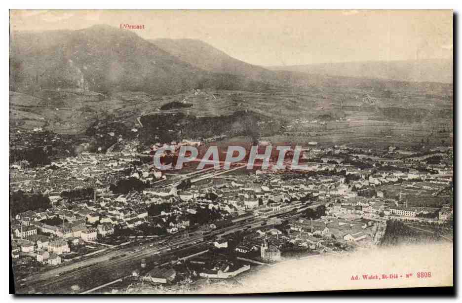 Saint Die CPA Vue panoramique generale de toute la ville (GRaND FORMAt peu courant) — Rückseite