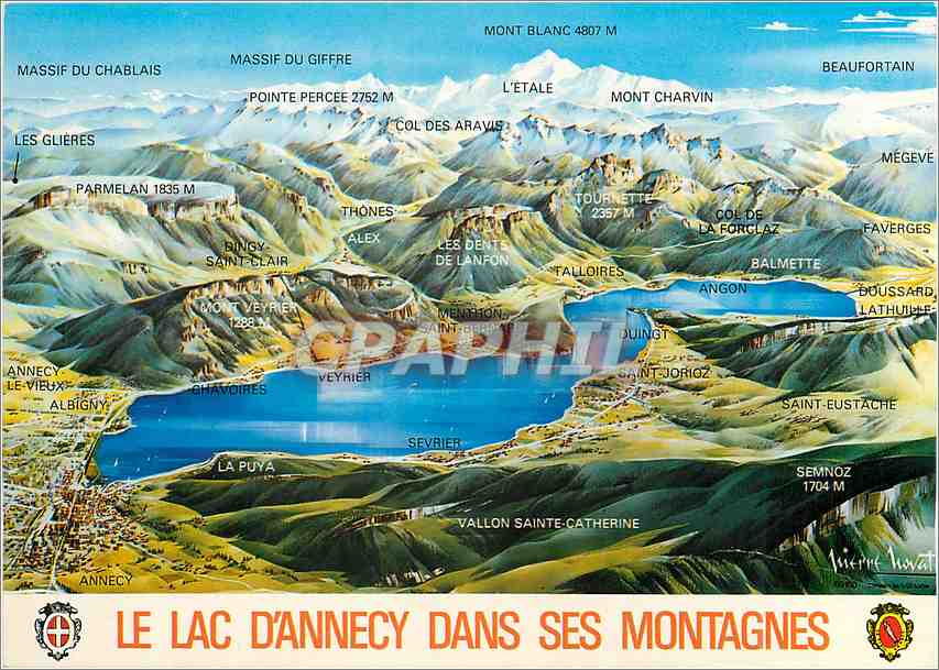 Le Lac d'Annecy dans ses montagnes — Éditions G. Novat, n° G 428