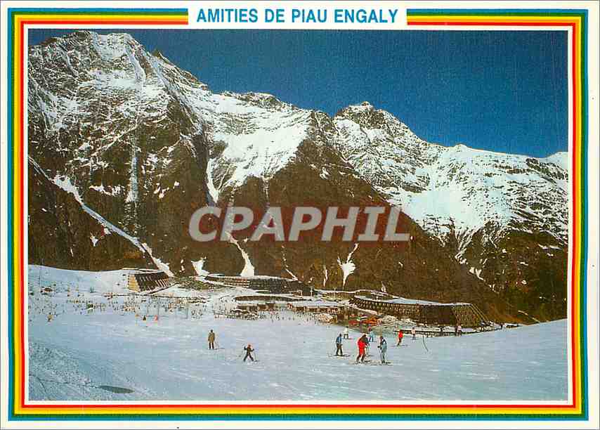 CPM Aragnouet Pieau Engaly La station depuis les pistes 