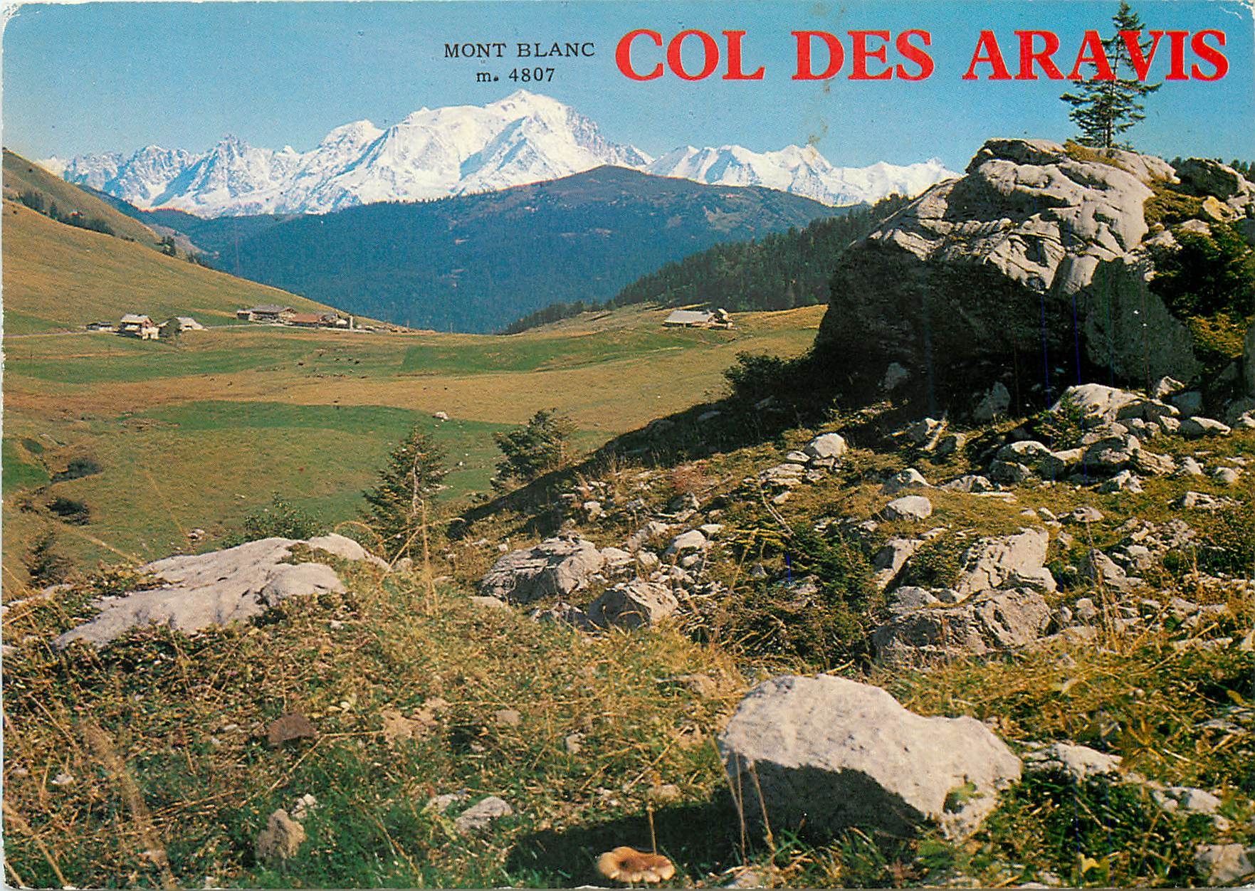 CPM Col des Aravis Haute Savoie Vue sur le Mont Blanc 
