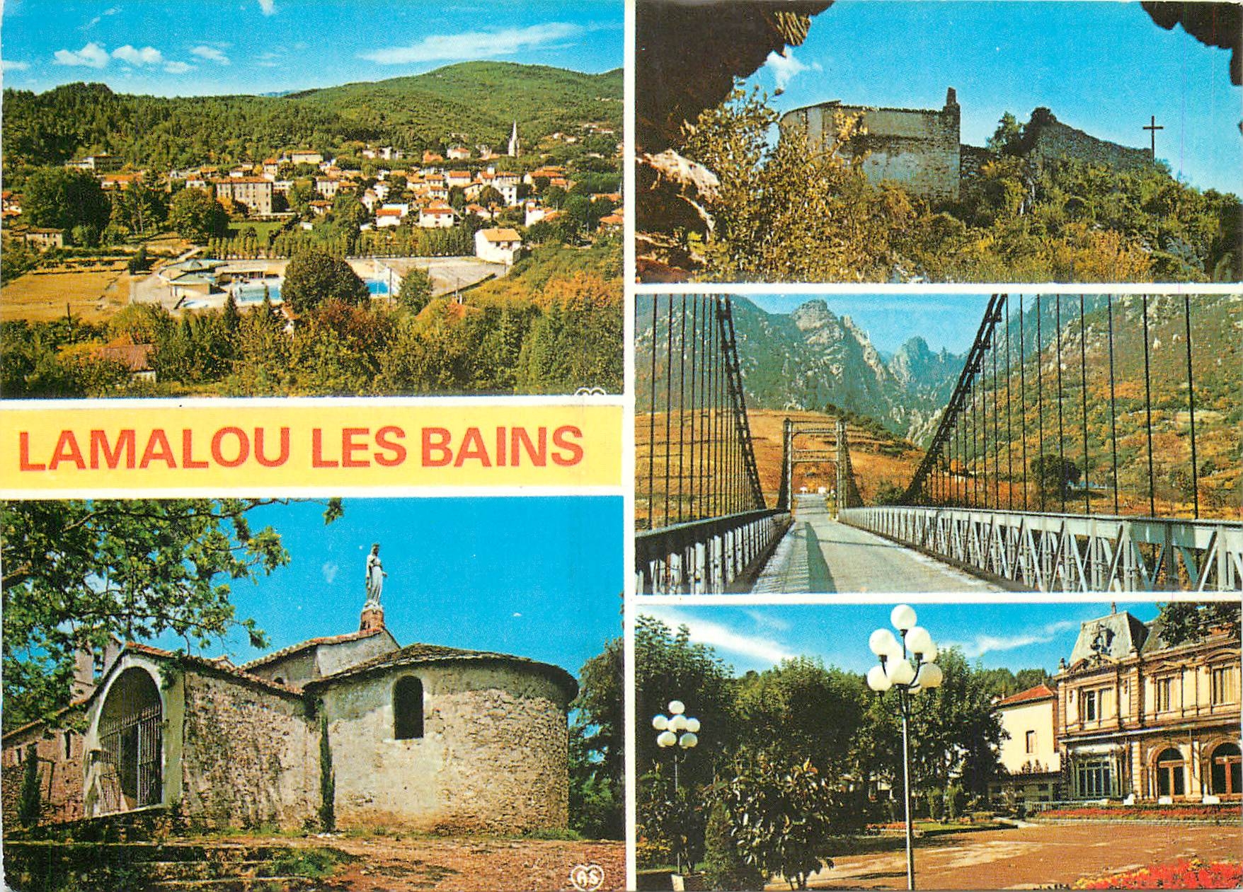 CPM Lamalou les Bains Herault et ses environs Vue generale les Aires chapelle St Michel 