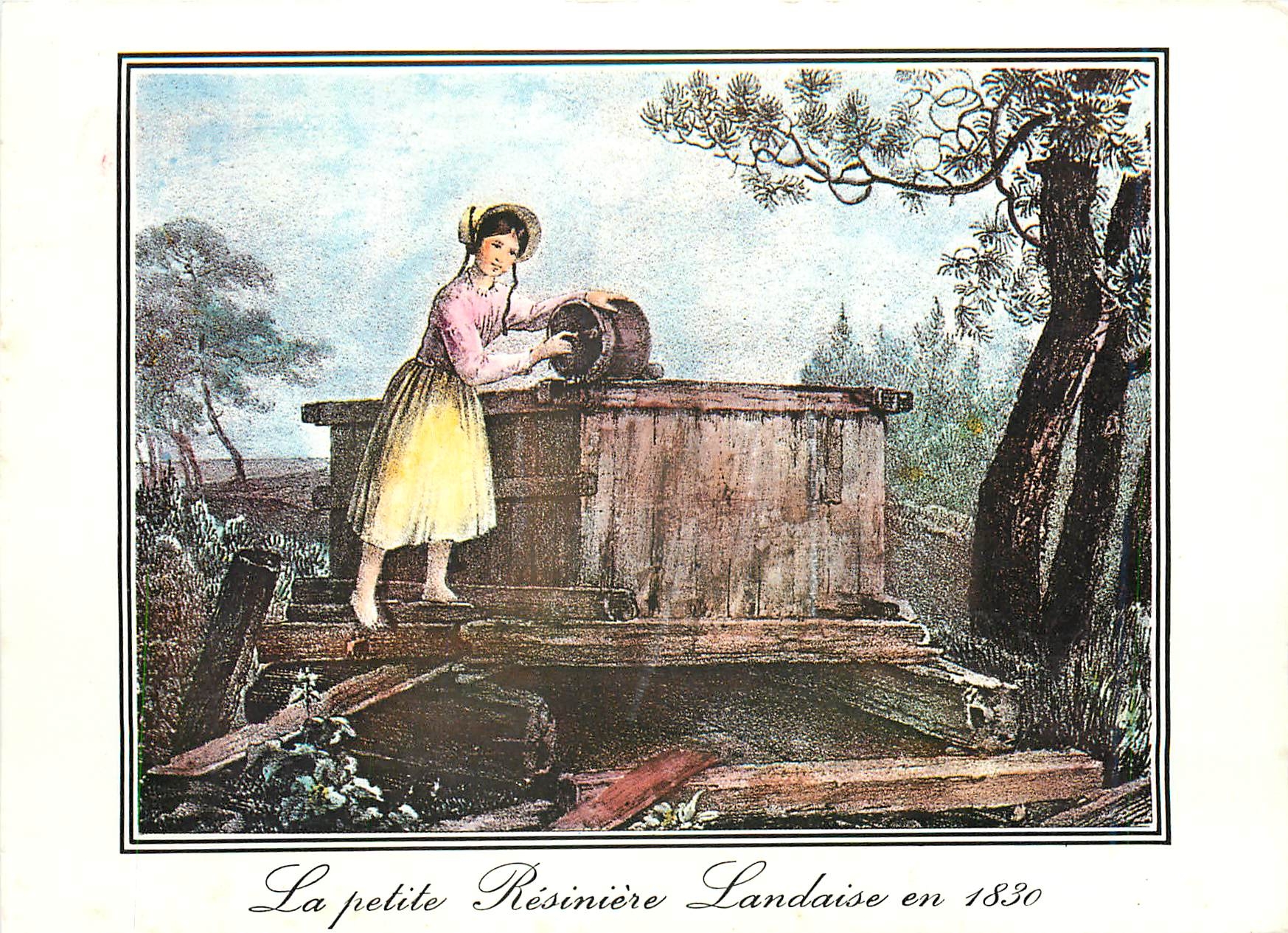 CPM La Lande Vieilles Gravures de G de Galard de 1830 La Petite Resiniere Landaise 