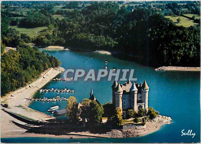 CPM Chateau de Val Commune de Lanobre Cantal sur le lac du barrage de Bort les Orgues 