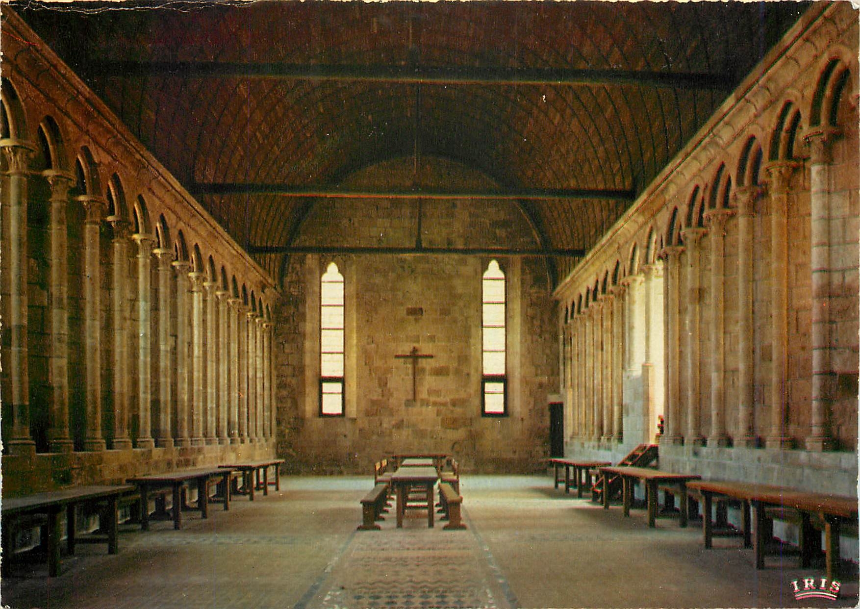 CPM Abbaye du Mont Saint Michel Le refectoire des moines 