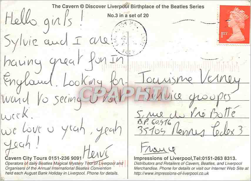 CPM Liverpool Birthplace of the Beatles  — Rückseite