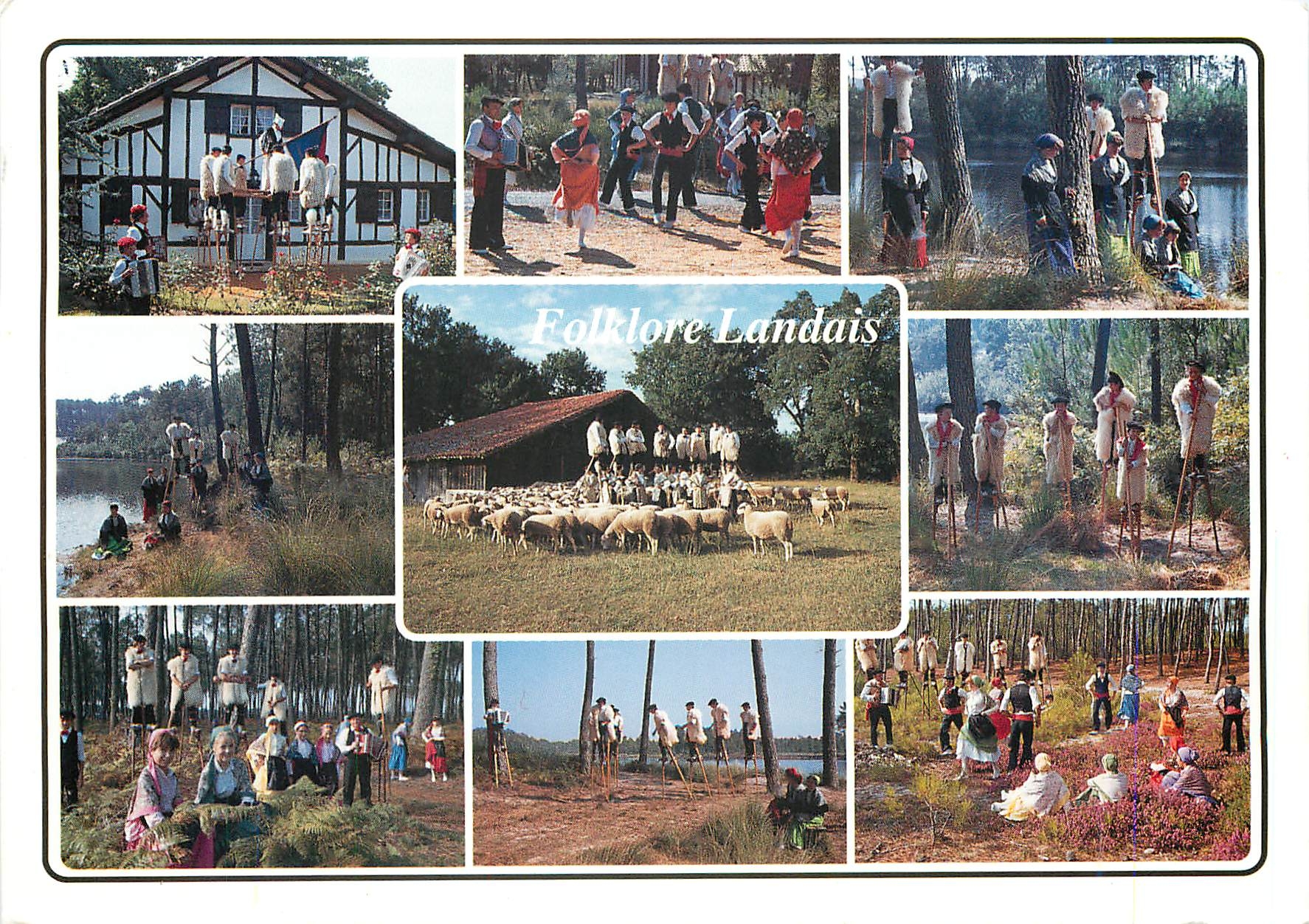 CPM Visage des Landes Images du Folklore Landais 