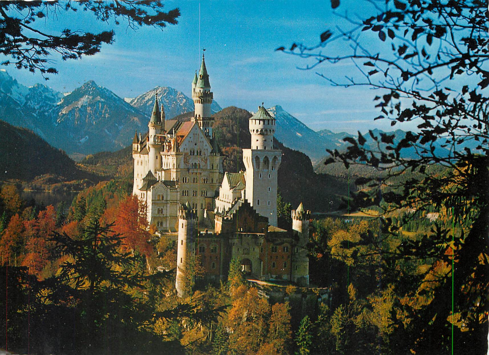 CPM Konigsschloss Neuschwanstein Ostallgau mit Tiroler und Algauer Hochgebirge 
