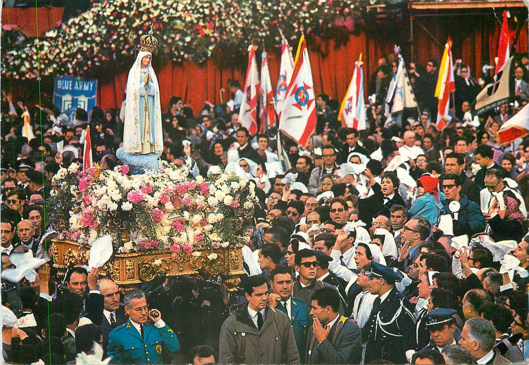 CPM Fatima Portugal L'Adieu a la Vierge 