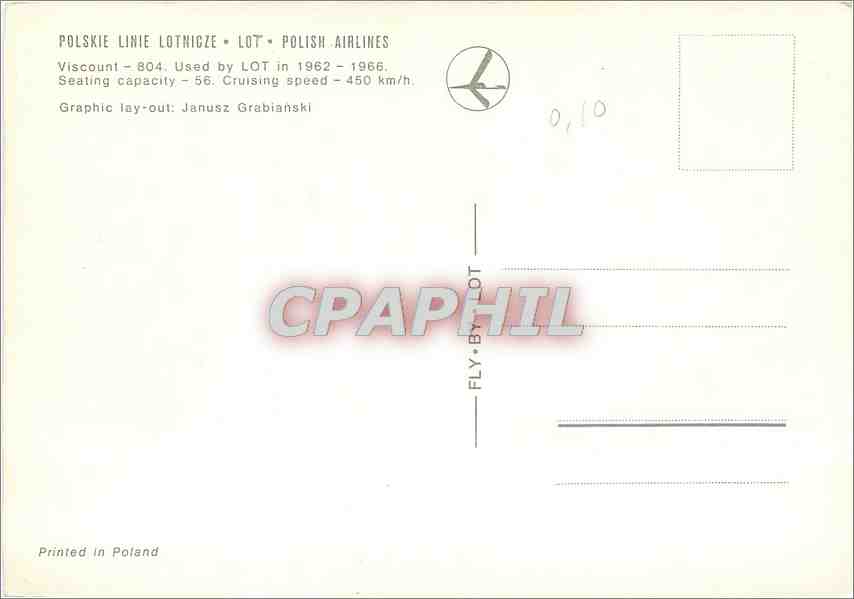 CPM Polskie Linie Lotnicze Lot Polish Airlines Avion Aviation — Rückseite