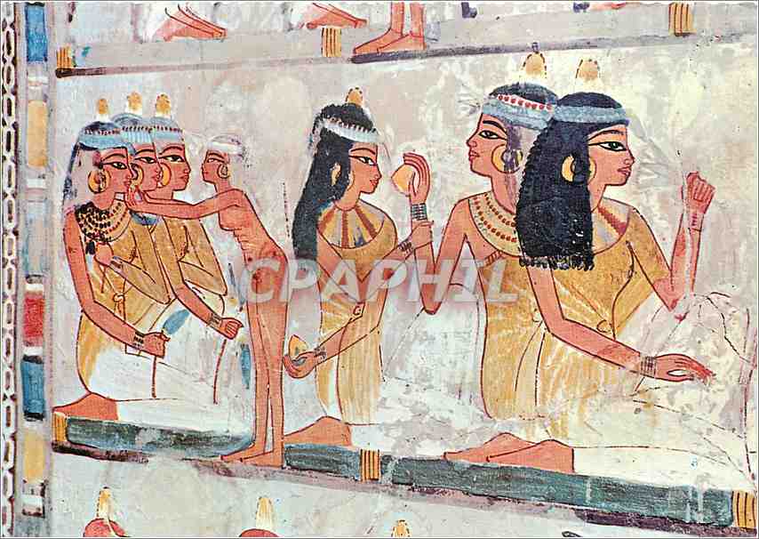 CPM Luxor Tombes des Nobles Peintures murales dans le tombeau du Nakht 