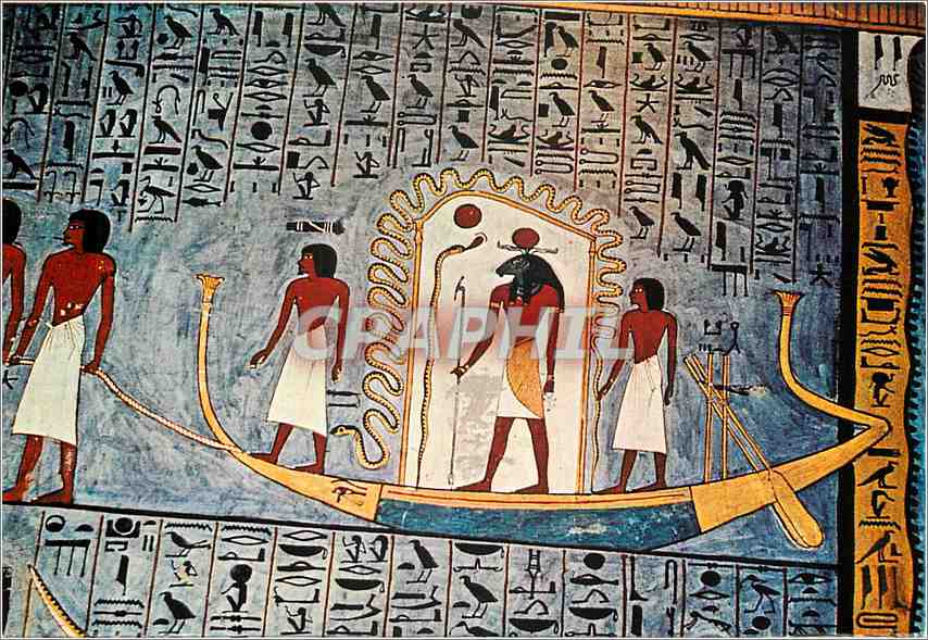 CPM Tomb of King Ramses I La barque de Ra halee dans le Monde inferieur 