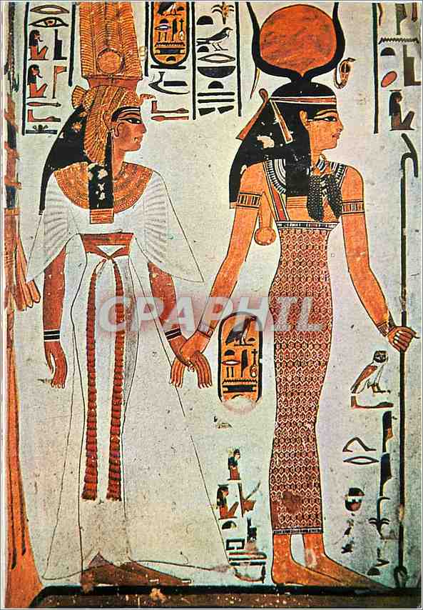 CPM Tomb of Queen Nefertari Isis conduisant la reine par la main 