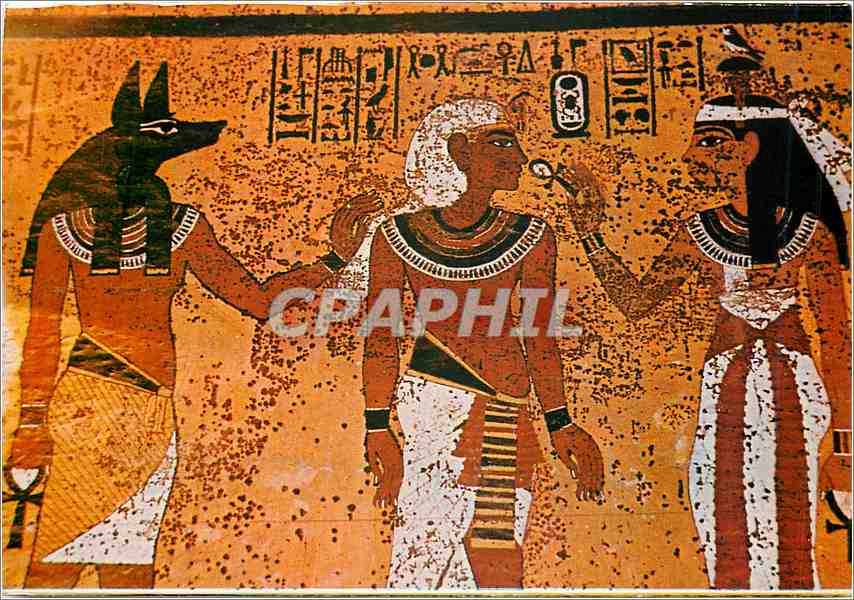 CPM Tomb of Tut Ankh Amun Le roi escorte par Anubis est gratifie de vie par Hathor maitresse de l'Oc