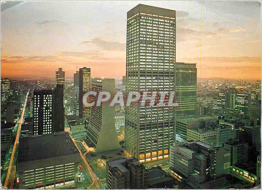 CPM Johannesburg Transvaal South Africa Towering Carlton Centre and the wedge shaped Carlton Hotel 
