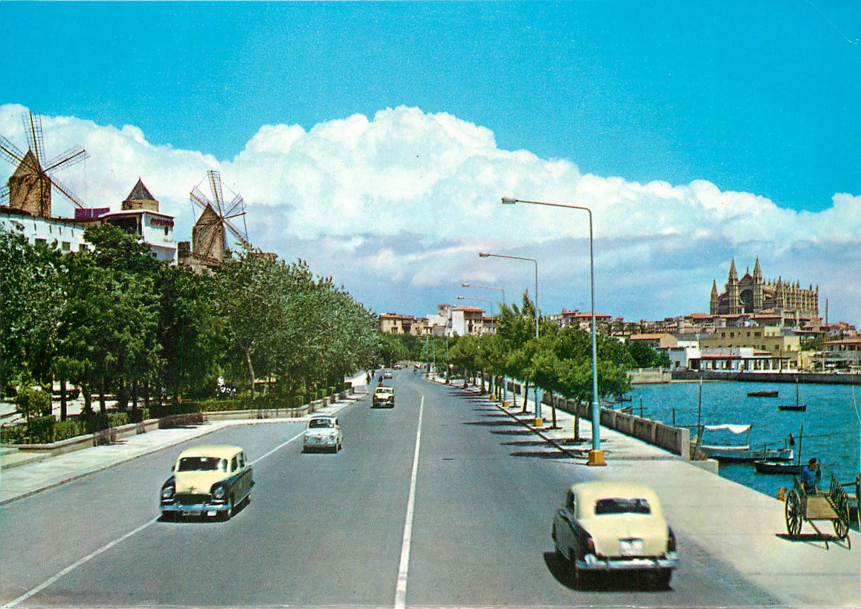 CPM Mallorca Baleares Espana Palma Paseo Maritimo y la Catedral 