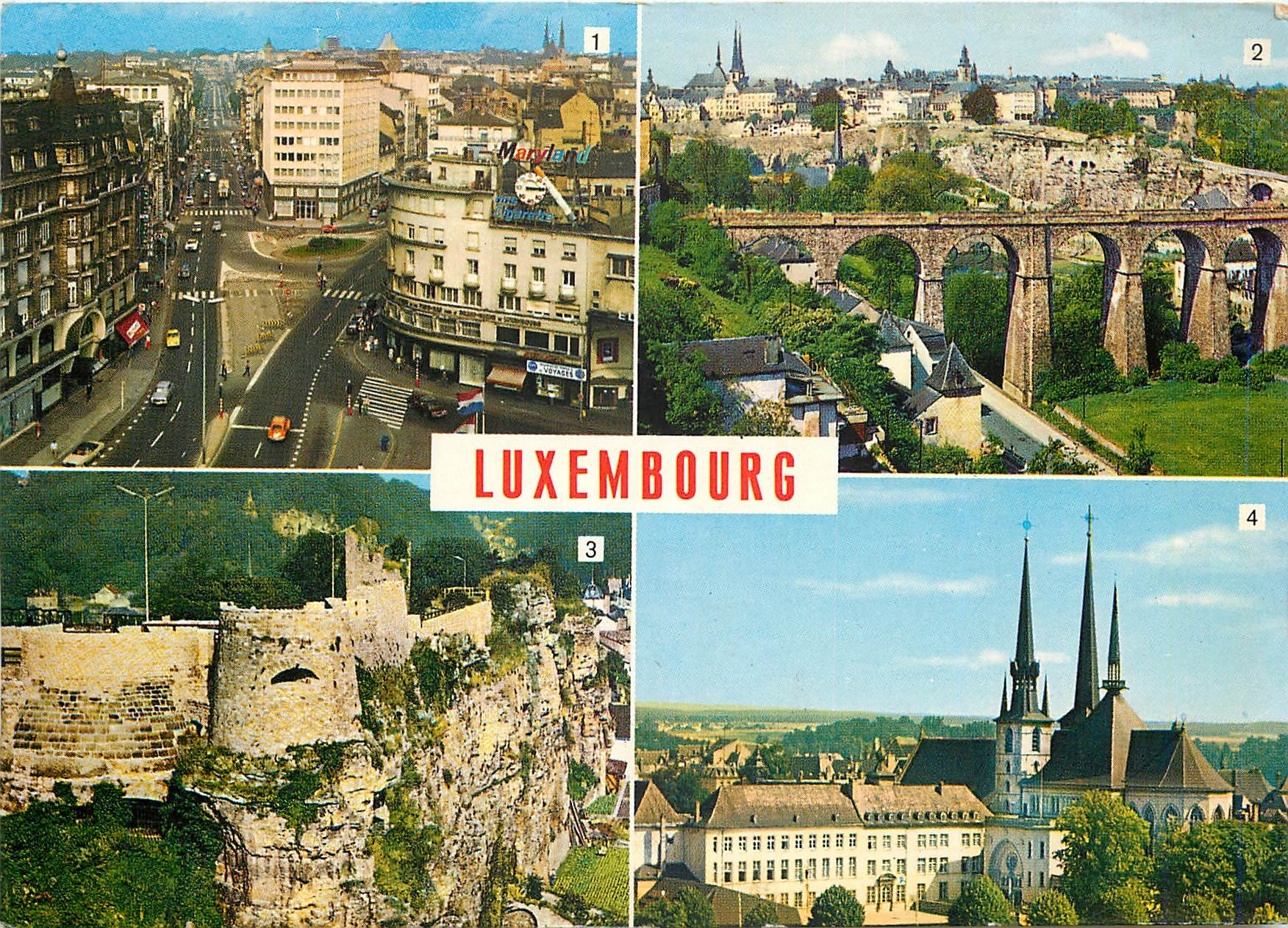 CPM Luxembourg Avenue de la Liberte Panorama de la Ville Haute Fortifications du Chateau des Comtes 