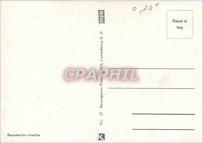 CPM Luxembourg American Military Cemetery  — Verso