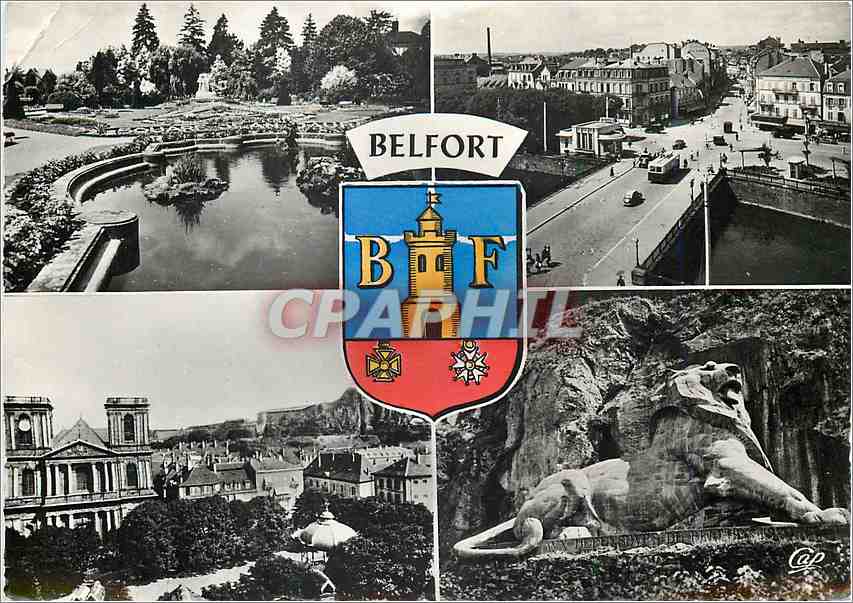 CPM Belfort Square Jean Jaures Quartier du Pont Carnot Eglise Saint Christophe Le Lion 