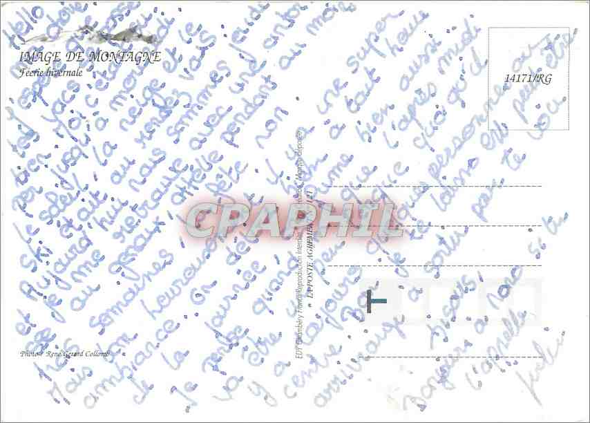 CPM Image de Montagne Feerie hivernale  — Rückseite
