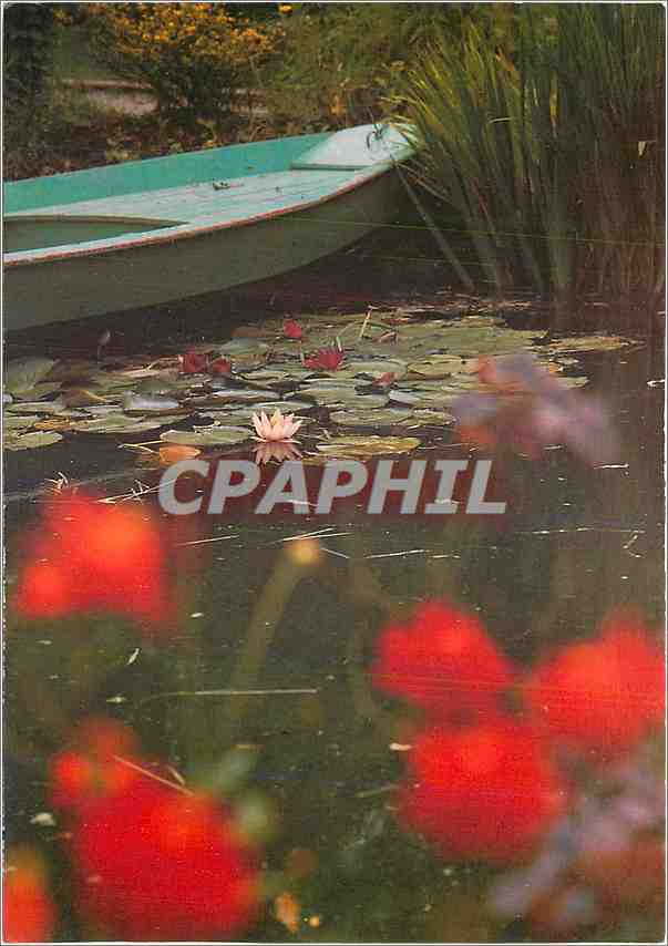 CPM Musee Claude Monet Giverny La barque du peintre amarree a la rive sud de l'etang 
