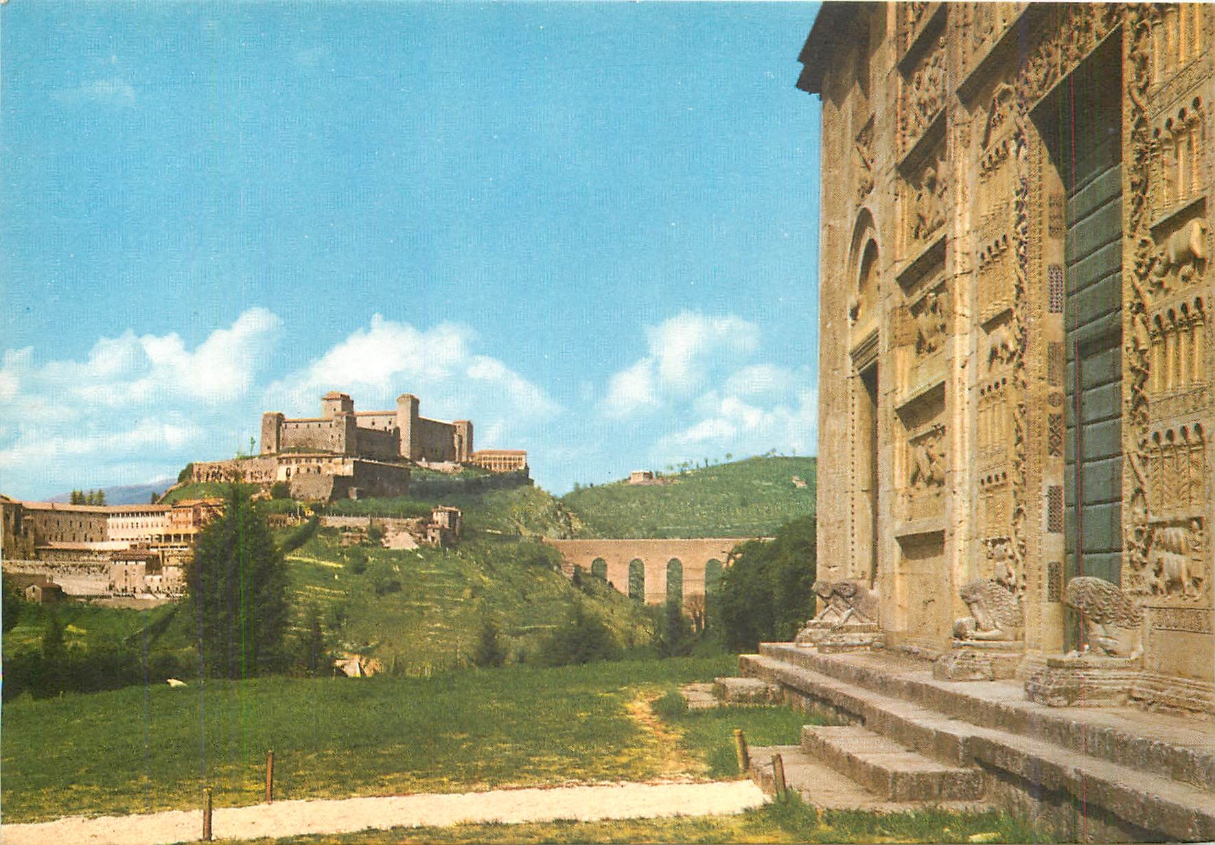 CPM Spoleto Forteresse et Pont des Tours de la Basilique de St Pierre 