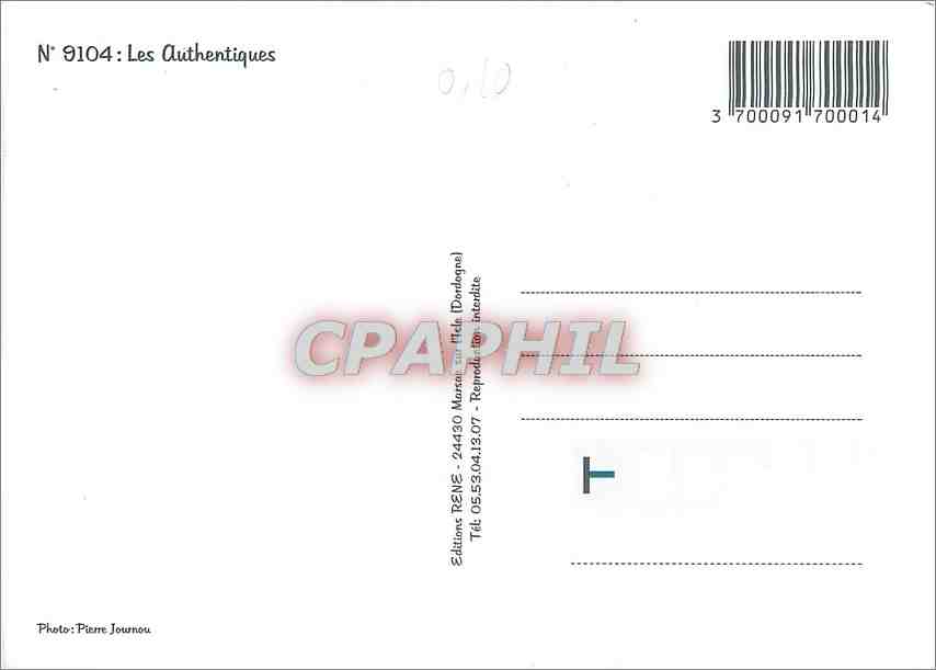 CPM Les Authentiques  — Back