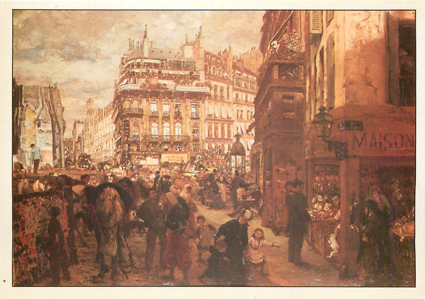 CPM Menzel Un jour de semaine a Paris Dusseldorf Kunstmuseum 