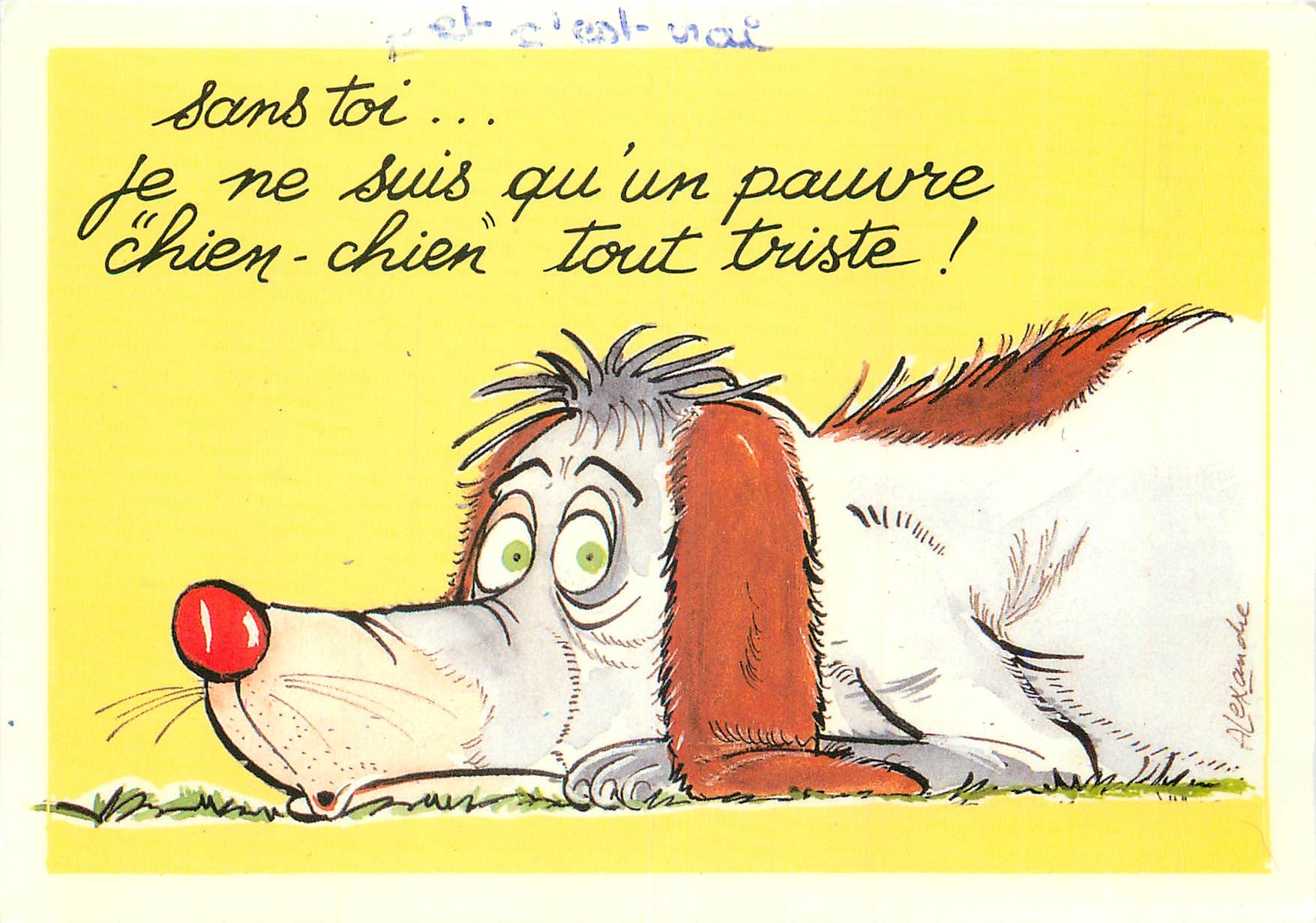 CPM Sans toi je ne sus qu'un pauvre chien chien tout triste 
