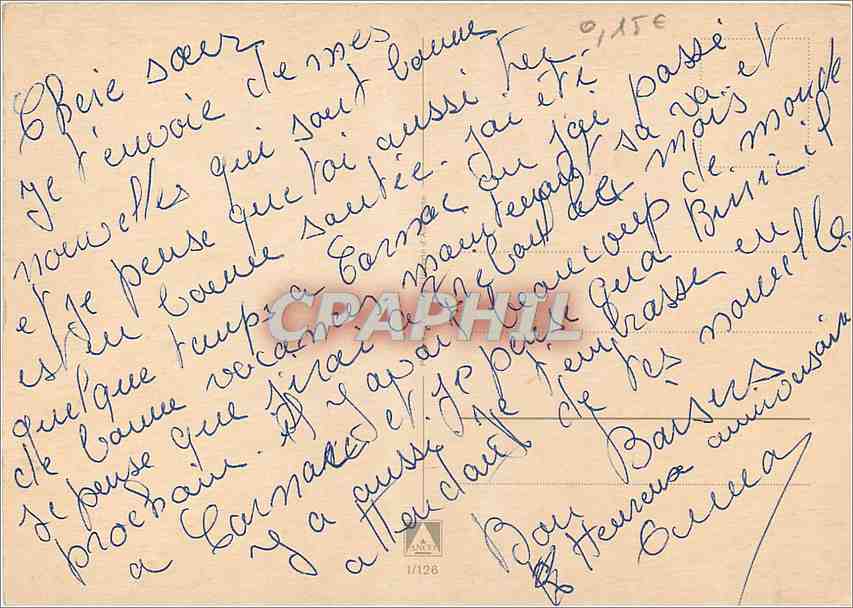 CPM Heureux Anniversaire  — Verso
