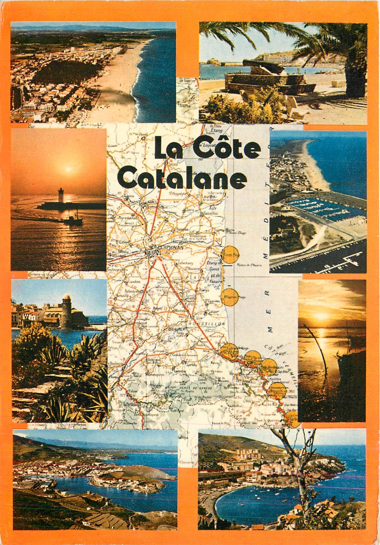 CPM La Cote Catalane Canet Plage Coilioure Port Vendres Banyuls Saint Cyprien Cerbere 