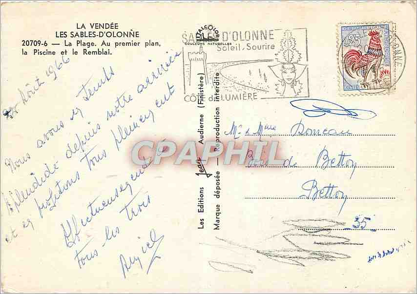 Les Sables-d'Olonne — La Plage, la Piscine et le Remblai — Les Éditions Soleil, Sourire — Reverso