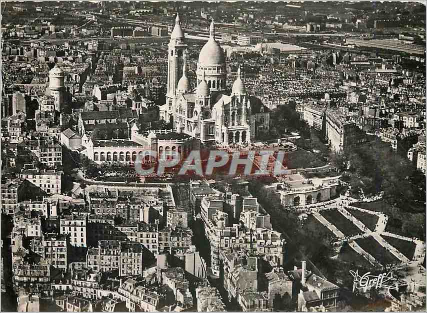 Basilika des Heiligen Herzens von Montmartre — Luftbild — Editions GREFF, Paris