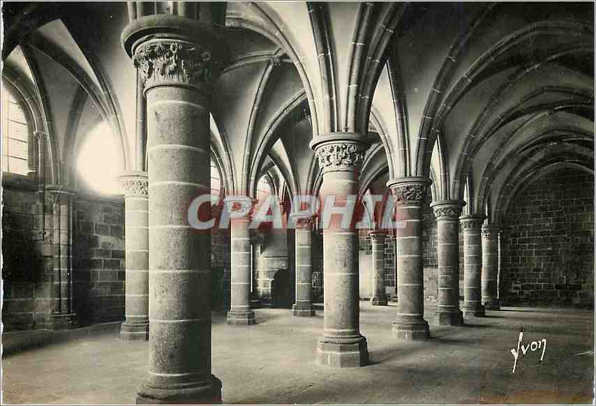 CPM Mont Saint Michel Manche Abbaye Salle des Chevaliers 