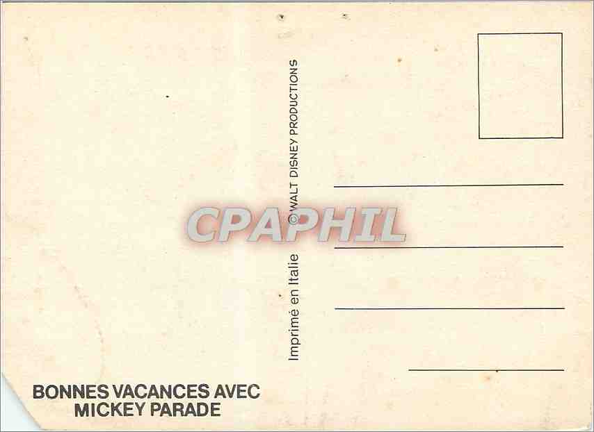 CPM Salut Bonnes Vacances avec Mickey Parade Walt Disney — Rückseite