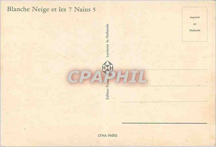 CPM Les nains veillerent jour et nuit pres du cercueil de Blanche Neige  — Rückseite