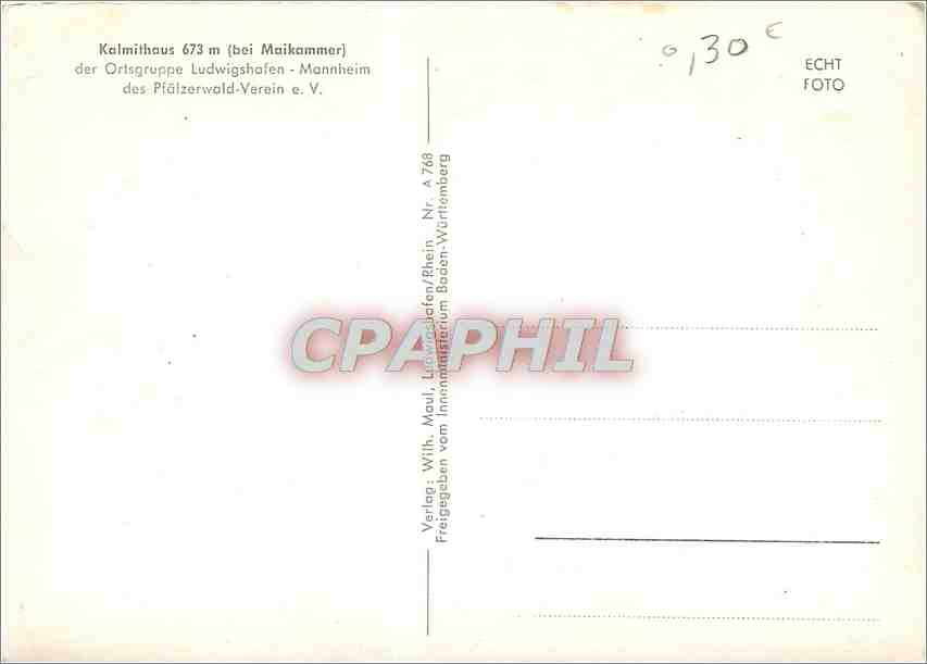 CPM Kalmithaus bei Maikammer der Ortsgruppe Ludwigshafen Mannheim des Pfaizerwald  — Back