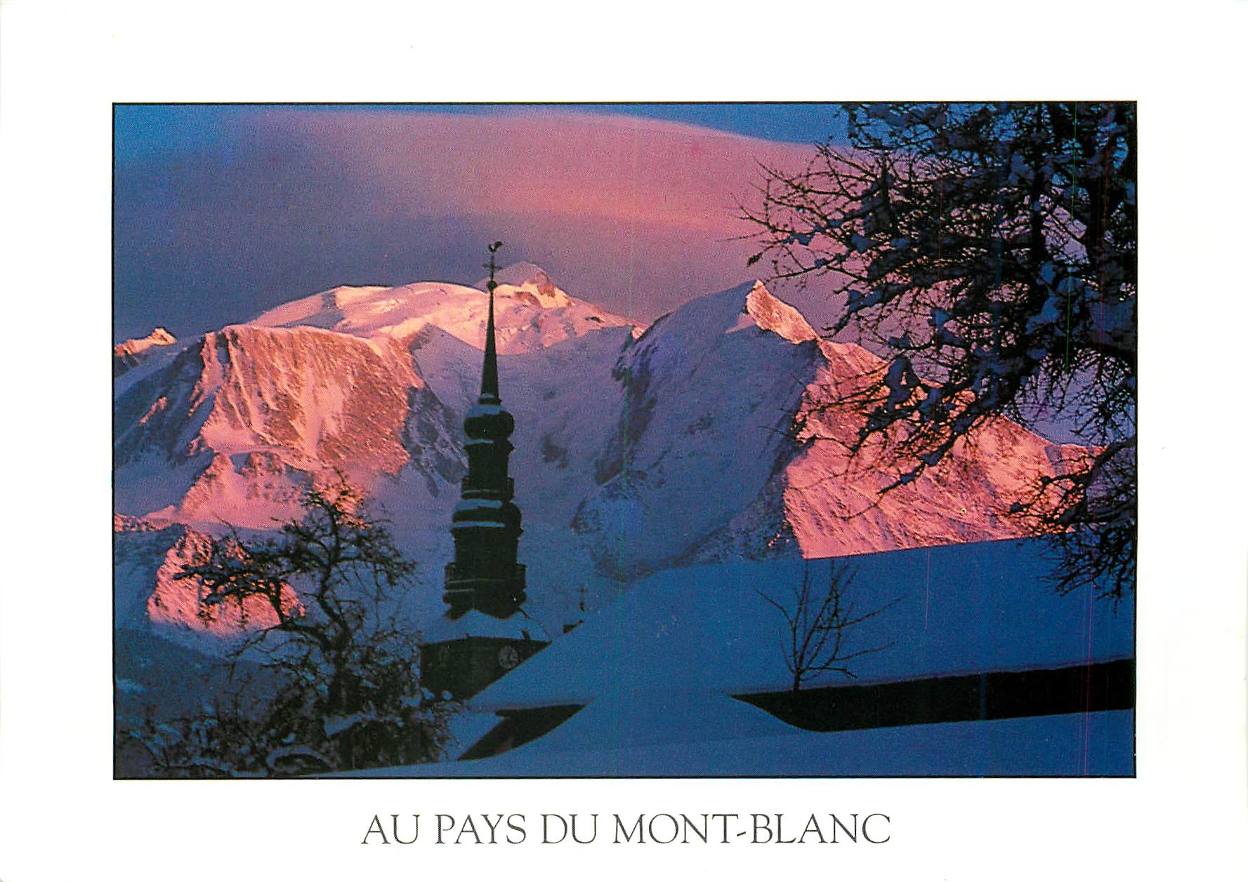 CPM L'hiver en montagne Derniers rayons sur le Mont Blanc 