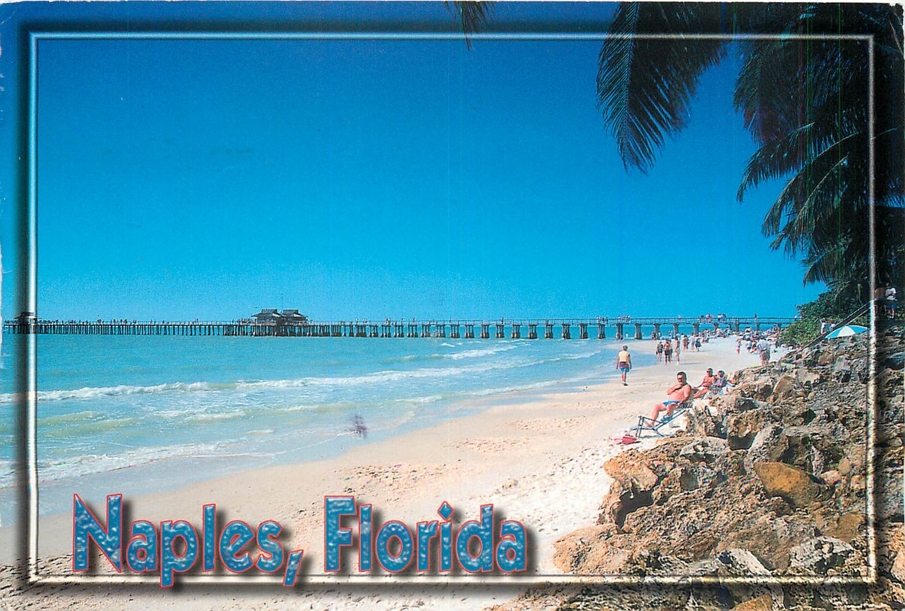 CPM Naples Florida Naples on the Gulf The View of the Naples Pier shows the clear blue sky 