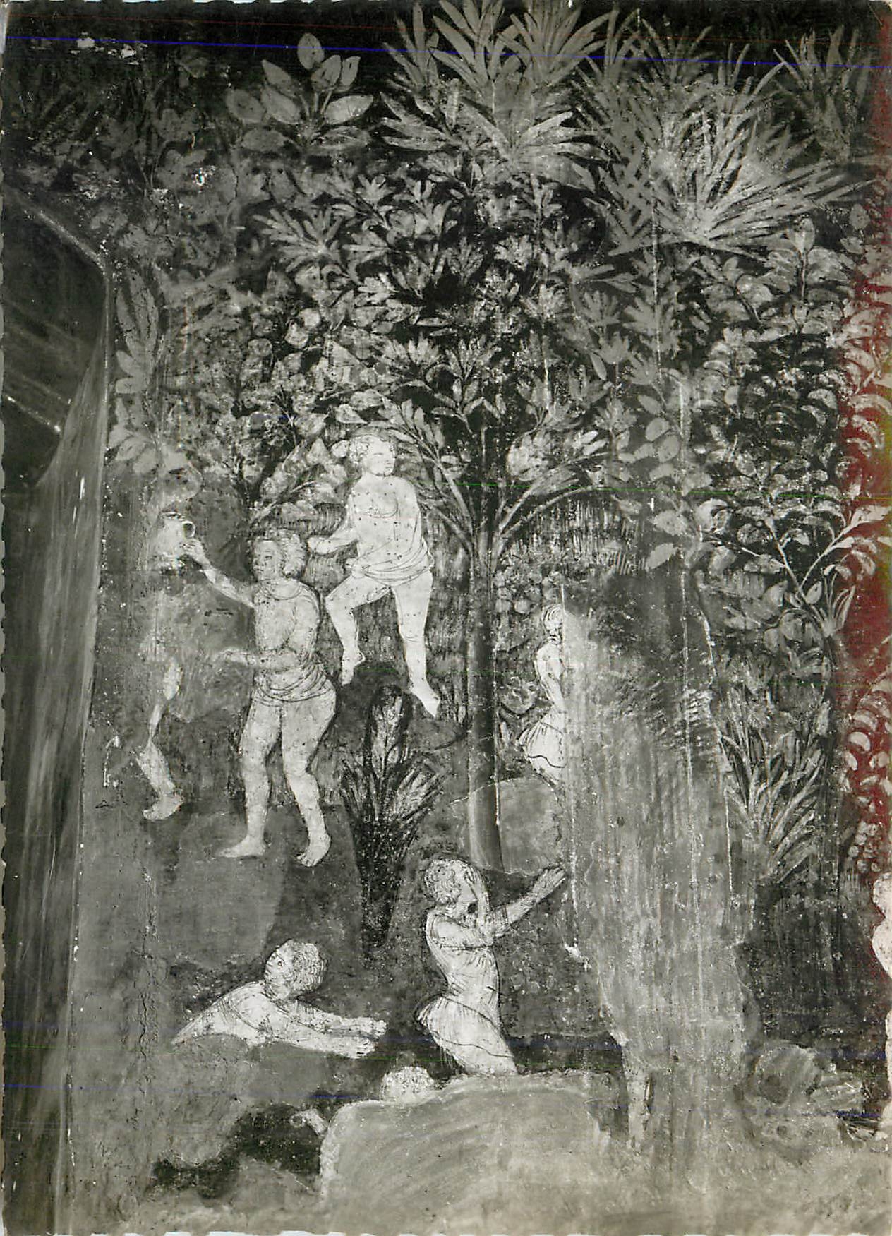 CPM Avignon Palais des Papes Fresque de la Tour de la Garde Robe La Baignade de Matteo Giovannetti d