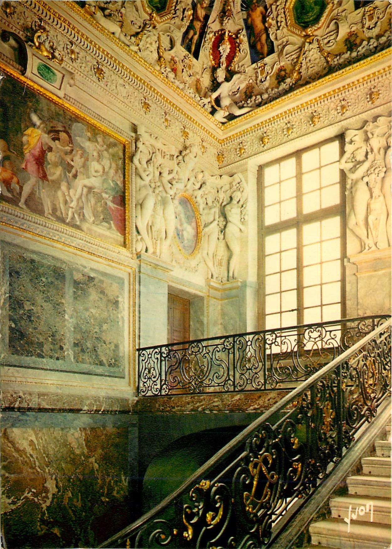 Schloss Fontainebleau — Treppen des Königs, ehemalige Kammer der Herzogin von Étampes — Éditions d'Art Jean-Jaurs