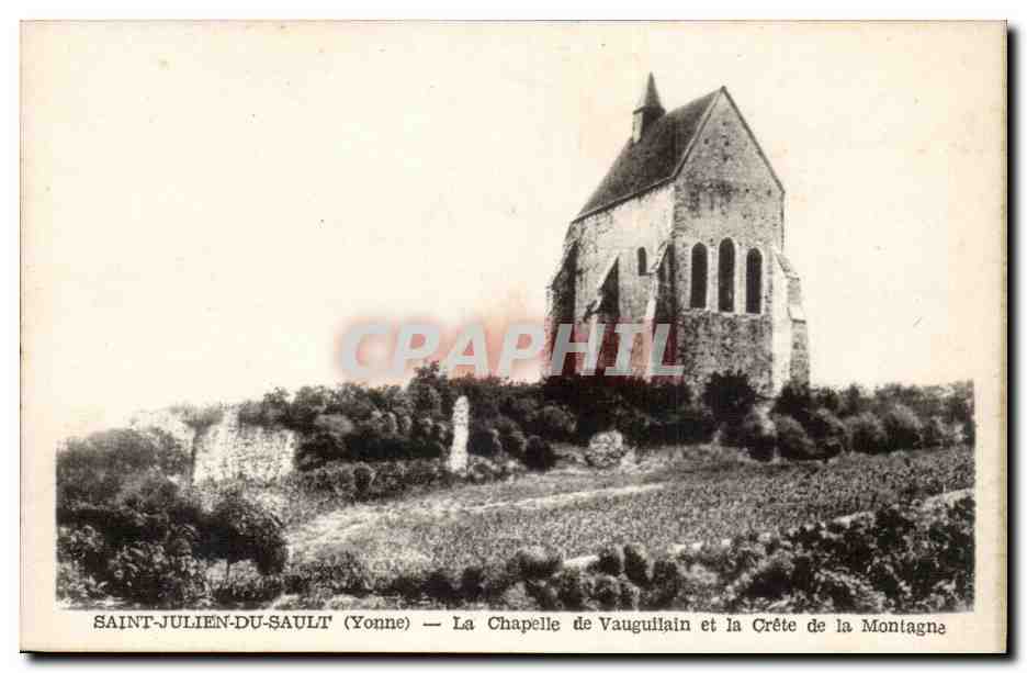 Saint Julien de Sault CPA La chapelle de Vanguillain et la crete de la montagne